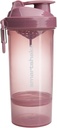 Smartshake O2GO ONE Plastic Protein Shaker Pudel 800 ml | 27oz - Leakproof Screw-on Lid - BPA Free - Unisex - Deep Rose