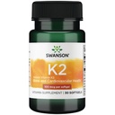 Swansoni vitamiin K2 (Menakinoon-7) - vitamiinilisa, mis toetab südame-veresoonkonna ja luude tervist - valmistatud Jaapani Nattost, et aidata reguleerida kaltsiumi - (30 Softgels, 100mcg iga)