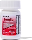Major Ferosul - raudsulfaat 325mg tabletid 65mg elementaarne raud - Raud täiendus naistele, meestele - punane - 100 krahv