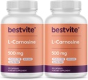 BESTVITE L-karnosiin 500mg (240 kapslit) (120x2) Ei mingeid täiteaineid - ei mingeid Steaate - Mitte GMO - Gluteenivaba
