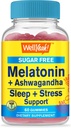 Well Yeah Melatoniin (2mg) koos Ashwagandha (850mg) Suhkruvabad kummikud - une- ja stressiabi lisand - koos kummeli, sidrunbalmi, lavendli ja Valerianiga - looduslik päritoluga maitse - 60 krahv