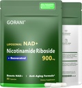 Gorani NAD+ Supplement 900MG, Nicotinamide Riboside, Liposomal Resveratrool, Quercetin (1)