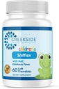 Creekside Naturals Snifflex, Children's Sinus & Respiratory Support, Elderberry for Immune Health, Pediatrician Formulated with NAC, Quercetin & Bromelain, Zero Sugar, Vegan, 60 Soft närimistables