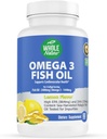 Omega 3 kalaõli toidulisandid, maksimaalne tugevus 2400 mg oomega-3, 1440 mg kalaõli, EPA DHA rasvhapped, südame tervis, nägemine, silm, aju, immuunsuse tugi naistele ja meestele. looduslik sidrunimaitse, 60 ct (1)