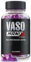 VasoManix Gummies, Vaso Manix Classic Male Supplement, Kõik looduslikud valemid meestele, Premium Gummy, et toetada jõudlust, usaldust ja üldist tervist, ametlikud ülevaated (60 Gummies)
