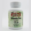 Holly Hill Health Foods, vitamiin B6, 100 tabletti