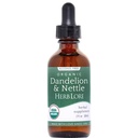 Herb Lore Organic Dandelion & Nettle Tinkcture - Vedel Dandelion Leaf & Stinging Nettle Leaf Extract Drops (2 fl oz)