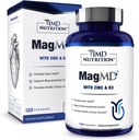 1MD Nutrition MagMD Plus - magneesium tsingiga ja D3 | edendab südame tervist, toetab luude ja lihaste tugevust ning aitab immuunsüsteemi - 120 Ct