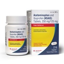 Kahekordne toime Atsetaminofeen 250mg ja Ibuprofeen 125mg kapslid, kuni 8h valu leevendamiseks väiksemate valude ja valu, peavalu, hambavalu, seljavalu, menstruaalkrambid, väike artriit valu, 216 krahv