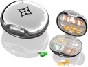 Travel Pill Korraldaja, Portable Pill Box, Niiskus Proof Pill Case, Igapäevased väikesed pillid konteiner hoida vitamiine Fish Oil, Tasku või Purse Pill Box Dekoratiivne Metall Meditsiini Korraldaja