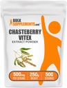 BulkSupplements.com Chasteberry Extract Powder - Chasteberry Allikas Vitex Berry, Taimne täiendus - Vegan & Gluten Free, 500mg per Serving, 250g (8,8 oz) (pakk 1)