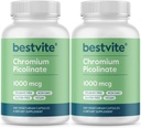 BESTVITE Kroompikolinaat 1000 mcg (480 taimekapslit) (240 x 2) - Stearaadid puuduvad - dikaltsiumfosfaat puudub - vegan - gluteenivaba - mitte-GMO