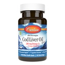 Carlson - Cod Maksaõli Minis, 280 mg Omega-3s + vitamiinid A & D3, Südametoetus ja kognitiivsed funktsioonid, Visioon Tervis, 100 Mini Softgels