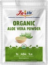 Jai Ho Certified USDA Organic Aloe Vera Powder – 1 LB – Gluteenivaba, vegan, GMO-vaba – taassuletav Zip Lock Pouch