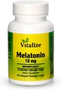 Vitalize Sleep Support: 10mg melatoniini ja vitamiin B6 täiustatud valem | Kiire imendumine | Sügav uni ja immuunsusvõimendus | Vegan, Gluteenivaba, mitte-GMO (60 loend)