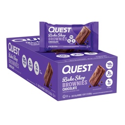 Quest Nutrition Bake Shop, Chocolate Brownies, 10g valku, 2g Net Carbs, 1g Suhkur, Valgu Suupisted, 10 Count