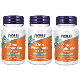 NOW Tsink Pikolinaat 50 mg, 60 kapslit (3. pakendis)