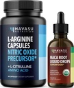 HAVASU TOITLUS Orgaaniline Maca juurevedelik tilgad (60 serveerimist) & L Arginiin L tsitrulliinlisand (30 serveerimist)