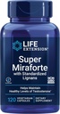 Life Extension Super Miraforte standardiseeritud Lignans, krüsiin, väike juur, Muira puama, maca, tsink, keskendunud valem testosterooni kasu, taimetoitlane, gluteenivaba, mitte-GMO, 120 kapslit