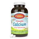 Carlson - lapse närimiskaltsium, 250 mg, väga imenduv, luu ja hammaste tugi, optimaalne tervis, looduslik vanilje maitse, 120 tabletti