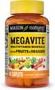 MASON LOODUSLIK Vitamiin Megaviit Puu- ja Köögiviljad Mineraalvalem, 60 Count
