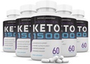 (5 Pack) Advanced Keto 1500 Keto pillid 1275MG Uus ja täiustatud valem Sisaldab Õunasiidrit Äädikat Ekstra Neitsioliiviõli Pulber Roheline teeleht 300 kapslit
