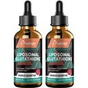 2000MG Liposomal Glutatioon Vedelad tilgad , Ultra kõrge imendumine , looduslik detoksifikatsioon , Immuunsüsteem ja naha supprot * , L- glutatioon , C- vitamiin ja hüaluroonhape , kapslid Alternatiivsed , 4.05 OZ