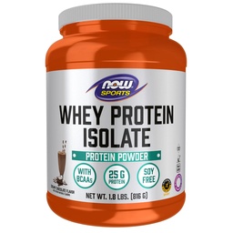 NOW Foods Sport Nutrition, vadakuvalgu isolaat, 25 g BCAA-dega, kreemja šokolaadipulber, 1,8 naela