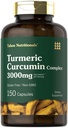 Kurkumi kurkumiin 3000mg | 150 kapslit | Kurkumilisand musta piparekstraktiga | Mitte-GMO, Gluteenivaba taimekompleks