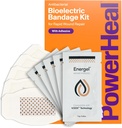 PowerHeal Bioelectric Bandage Kit for Wound Care & Fast Healing – 3-kihiline w/Bioelectric Pad, Absorbent Pad, Adhesive + Haava hüdrogeel – Cuts, Abrasions, Blisters, Burns – 5-Pack, 2.3" x 3.5 "