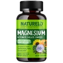 NATURELO Magneesiumglütsinaatkelaadi kompleks - 200 mg magneesiumi orgaaniliste köögiviljadega, et toetada une, rahu, lihaste krampi ja stressi leevendamist - gluteenivaba, mitte GMO - 120 kapslit