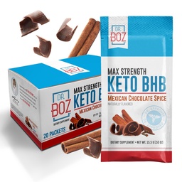 Dr Boz - Keto BHB pulber - Mehhiko šokolaadivürts, 20 serveerimist - ketoonid Jook - energia ja vähendatud isu - Max Tugevus Toidulisand - Kvaliteet testitud - Valmistatud USA - 10,9oz (310 g)