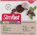 SlimFast Keto Fat Bomb Snack Cup, Mint Chocolate, Keto Snacks kaalulangus, Low Carb koos 0g Lisatud suhkur, 14 Count Box (pakendamine võib varieeruda)