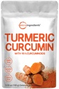 Kurkumekstrakt 95% kurkuminoidid (looduslik kurkumekstrakt ja kurkumlisandid), 100 Grams, rikas antioksüdantide jaoks liigeste ja immuunsuse toetamiseks, GMOde puudumine, vegan sõbralik, India päritolu