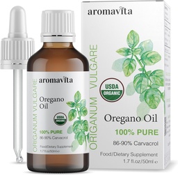 Oregano eeterlik orgaaniline õli-100% puhas lahjendamata Kreeka oreganoõli karvakrooliga - üle 86%, mitte-GMO, ekstra tugevus Oreganoõli Orgaaniline vedelik tilgad, 1,7 FL.OZ / 50 ml