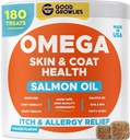Omega 3 Alaska kalaõli ravib koeri (180 Ct) - kuiv ja sügelev nahk + allergia - läikivad mantlid - EPA & DHA Rasvhapped - looduslikud lõheõli närid - kana Türgi