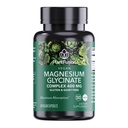 PlantFusion Vegan Magneesium Glütsinaat Kompleks 400 mg - Suur imendumine ja biosaadavus - Kelaaditud - toetab lihaste lõõgastumist, und, südame tervist, stressi leevendamist ja energia tootmist - Non GMO