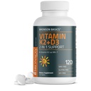 Bronson Vitamiin K2 D3 (MK7) Täiendus Mitte-GMO valem Vitamiin D3 5000 IU (125 mcg) & 90 mcg K2 MK-7, Lihtne neelata D & K kompleks, 120 tabletti