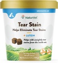NaturVet – Tear Stain Plus Lutein – Eemaldab Unsightly Tear Plekid – Täiustatud Cranberry Extract, Vahukommi Root & Oregon Viinamarja Root – koertele ja kassidele – 70 Soft Chews