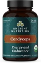 Ancient Nutrition Organic Cordyceps tabletid, valmistatud Ashwagandha, toetab energiat ja vastupidavust, Gluteenivaba, Vegan, Paleo ja Keto Sõbralik, 30 krahv