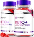 Rize labs (Pack of 2 Premier Keto + ACV Gummies, Extreme 2000mg Keto Gummies for Advanced Kaalulangus, Kõik Natural Apple Siidri Äädikas Supplement, Ametlik Formula Review (120 Gummies)