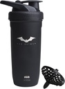 Smartshake DC COMICS Reforce Stainless Steel Protein Shaker Pudel 900 ml | 30oz - Leakproof Screw-on Lid - BPA Free - Unisex - Non Isolated - Batman