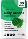 Täiendavad Daily Greens Pulber, Super Greens Pulber Superfood- Täistoidud, Orgaaniline Chlorella Pulber, Odra Grass Mahl Pulber, Broccoli Sprouts- Immune Support, Brain Health, Metal Detox- 30 Servings