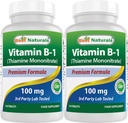 Parimad looduslikud vitamiinid B1 tiamiinmononitraadina 100 mg 120 tabletti (120 loendit (2 pakendis))
