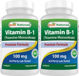 Parimad looduslikud vitamiinid B1 tiamiinmononitraadina 100 mg 120 tabletti (120 loendit (2 pakendis))