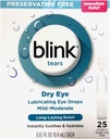 Blink pisarad määrduvad silmatilgad Mõõdukas kuiv silm, 25 Pk - 0,01 oz, 2 pakendit