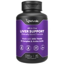 Naturalis Silymarin piimaohakas 1300mg täiustatud B kompleksi ja aminohapetega | 13-in-1 maksa puhastamine, detox ja parandamine | 60 maksa olulised pehmed