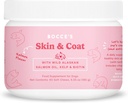 Bocce's Bakery Skin & Coat Supplement for Dogs, Daily Chews valmistatud USA vitamiin E ja olulised rasvhapped, toetab tervislikku nahka ja katet, lõhe, 60 ct, punane (DG-SP-SKIN60)