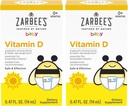 Zarbee D-vitamiini tilgad imikutele, 400 IU (10mcg) beebi ja väikelapse vedeliku lisand, vastsündinud ja üles, tilguti süstal kaasas, pakend 2 0.47 Fl Oz pudelit