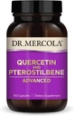 Dr Mercola Quercetin & Pterostilbene Advanced - toetab hingamisteede ja immuunsüsteemi tervist - 500 mg Quercetin - suure biosaadavusega valem - mitte-GMO, gluteenivaba ja sojavaba - 60 kapslit (30 portsjonit)